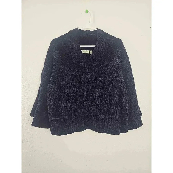 RD Style Women's Blue Flare Sleeve Textured Pullover Sweater XS - Picture 1 of 7